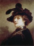 REMBRANDT Harmenszoon van Rijn Self-Portrait in Fancy Dress oil painting on canvas